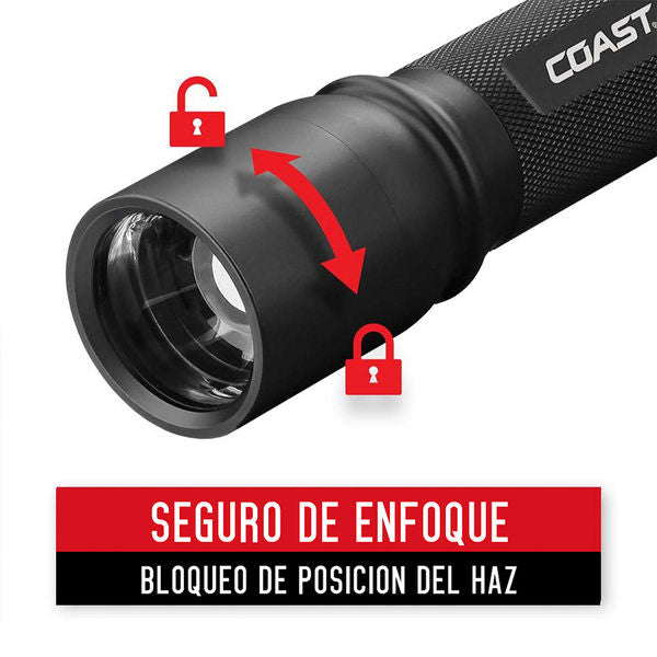 Linterna Profesional COAST G450 | 1400 Lúmenes, Haz Puro y Alta Resistencia