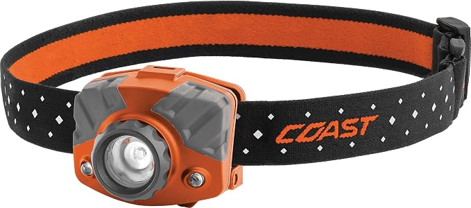 Linterna Frontal COAST FL75 | 500 Lúmenes, Haz Ajustable y Tecnología Dual Power
